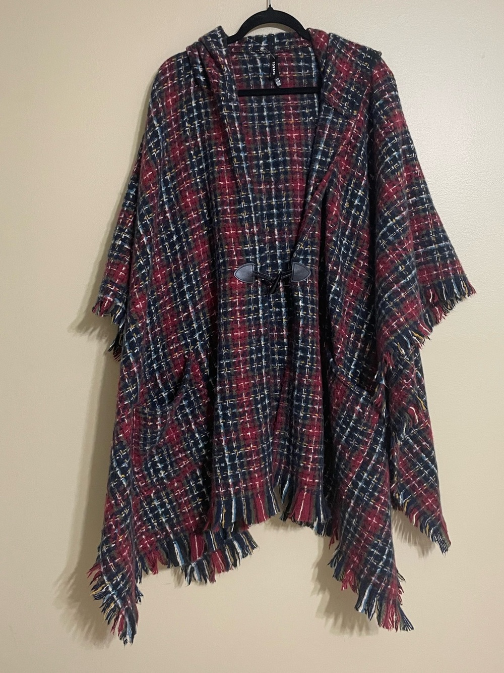 Torrid Hooded‎ Ruana Plaid Poncho One Size